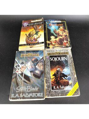 Vintage Forgotten Realms Fantasy Lot 4 R A Salvatore Wizards Paperback 1990s